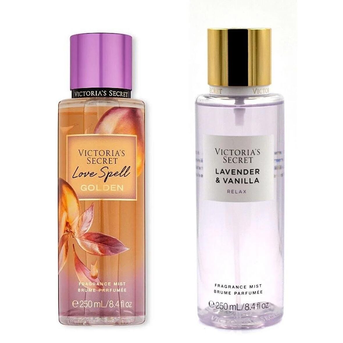 VICTORIA'S SECRET Love Spell Golden-Lavender ve Vanilla Vücut Spreyi İkili Set