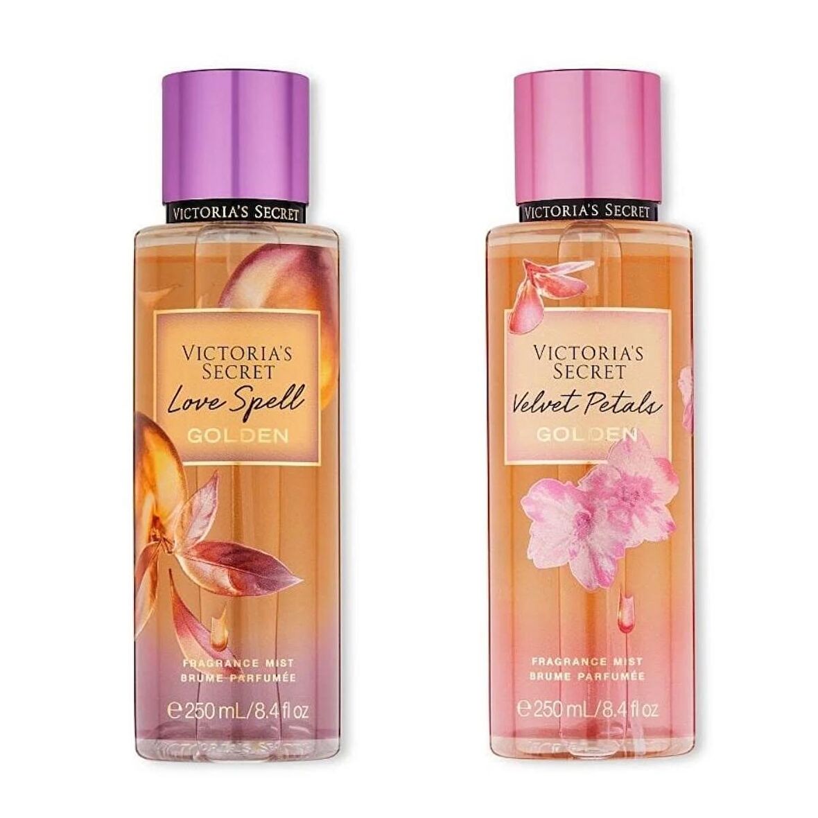 VICTORIA'S SECRET Love Spell Golden-Velvet Petals Golden Vücut Spreyi İkili Set