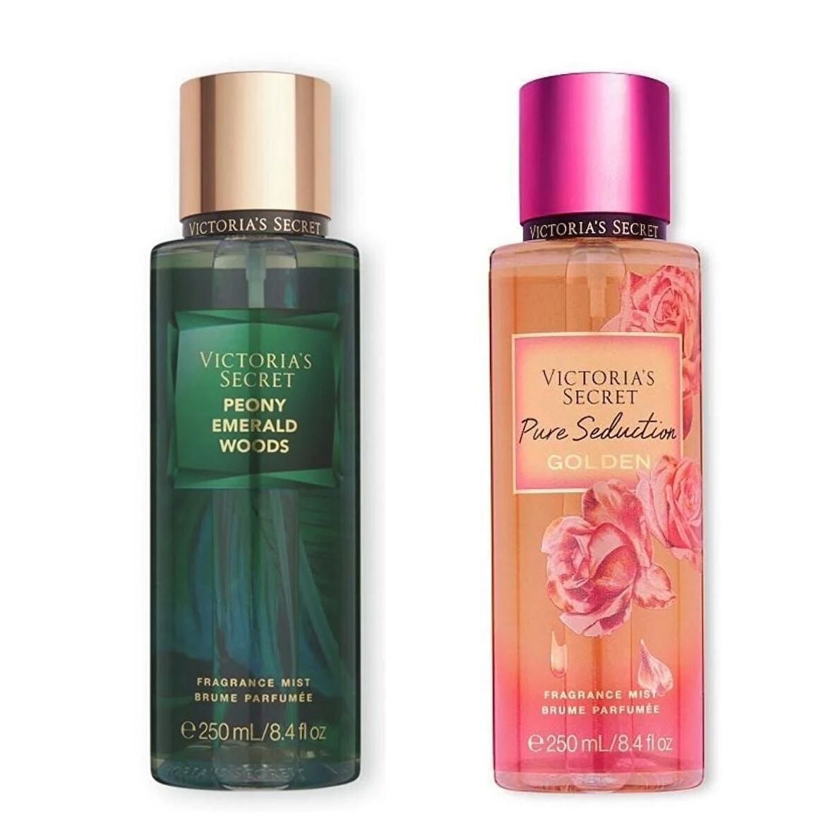 VICTORIA'S SECRET Peony Emerald Woods-Pure Seduction Golden Vücut Spreyi İkili Set