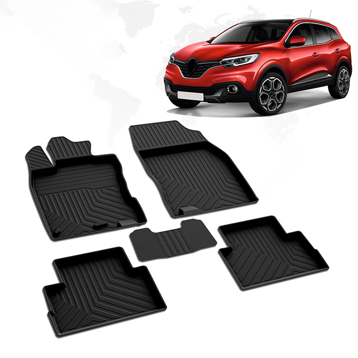 Renault Kadjar 4D Havuzlu Paspas A+Kalite