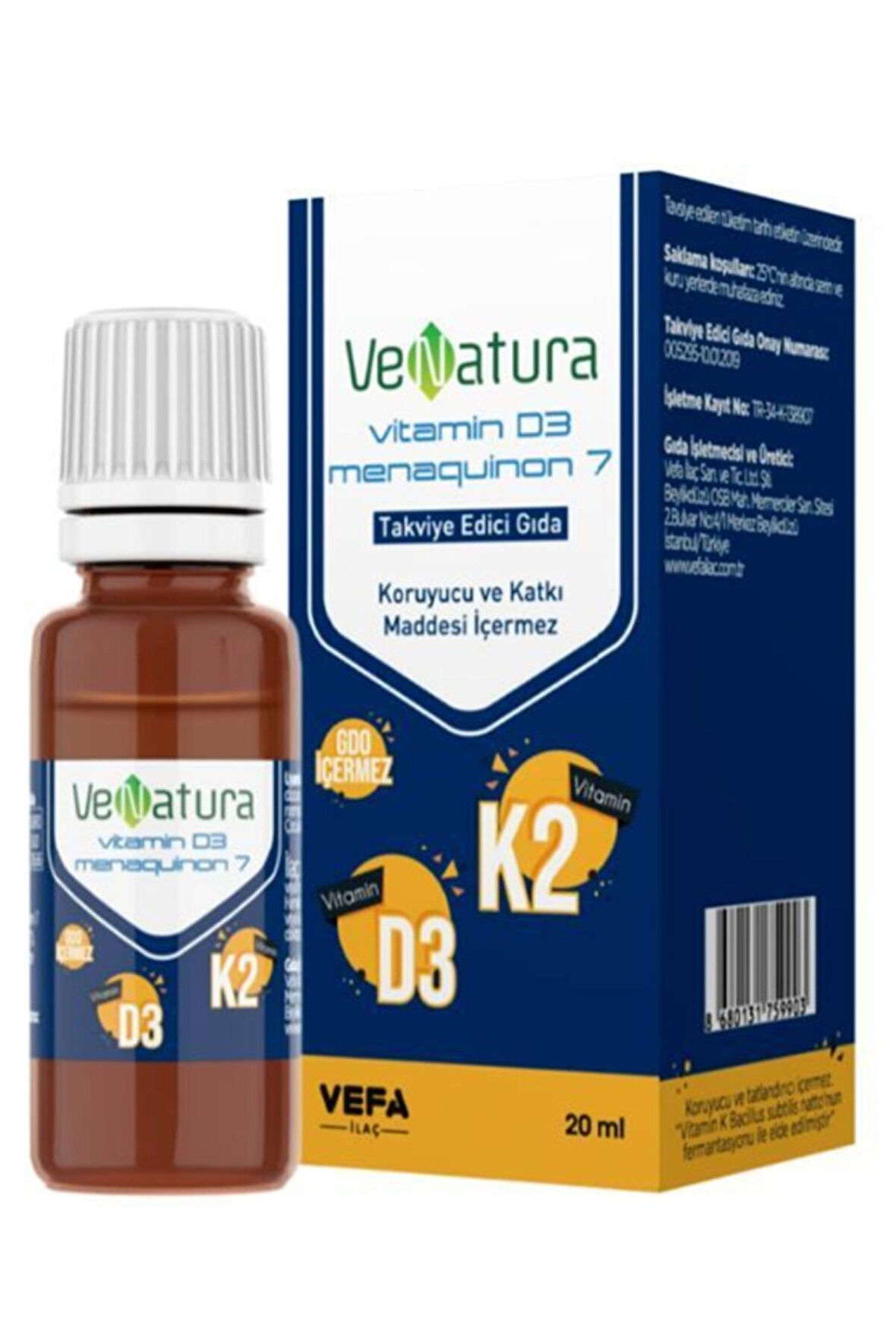 Venatura D3 K2 Damla 20 ml
