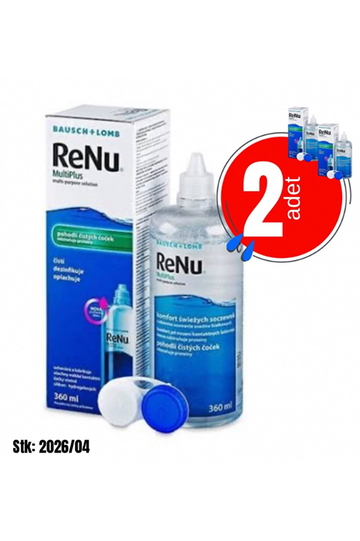 Renu Multiplus Çok Amaçlı Lens Solüsyonu 360 ml 2'li Paket
