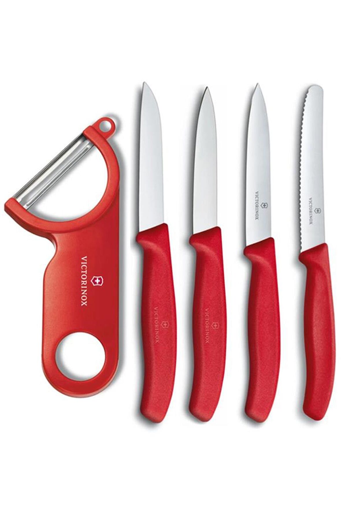 Victorinox SwissClassic 5'li Soyacak ve Bıçak Seti (Patates / 8-8-10-11 CM/ Düz-Düz-Düz-Tırtıklı)