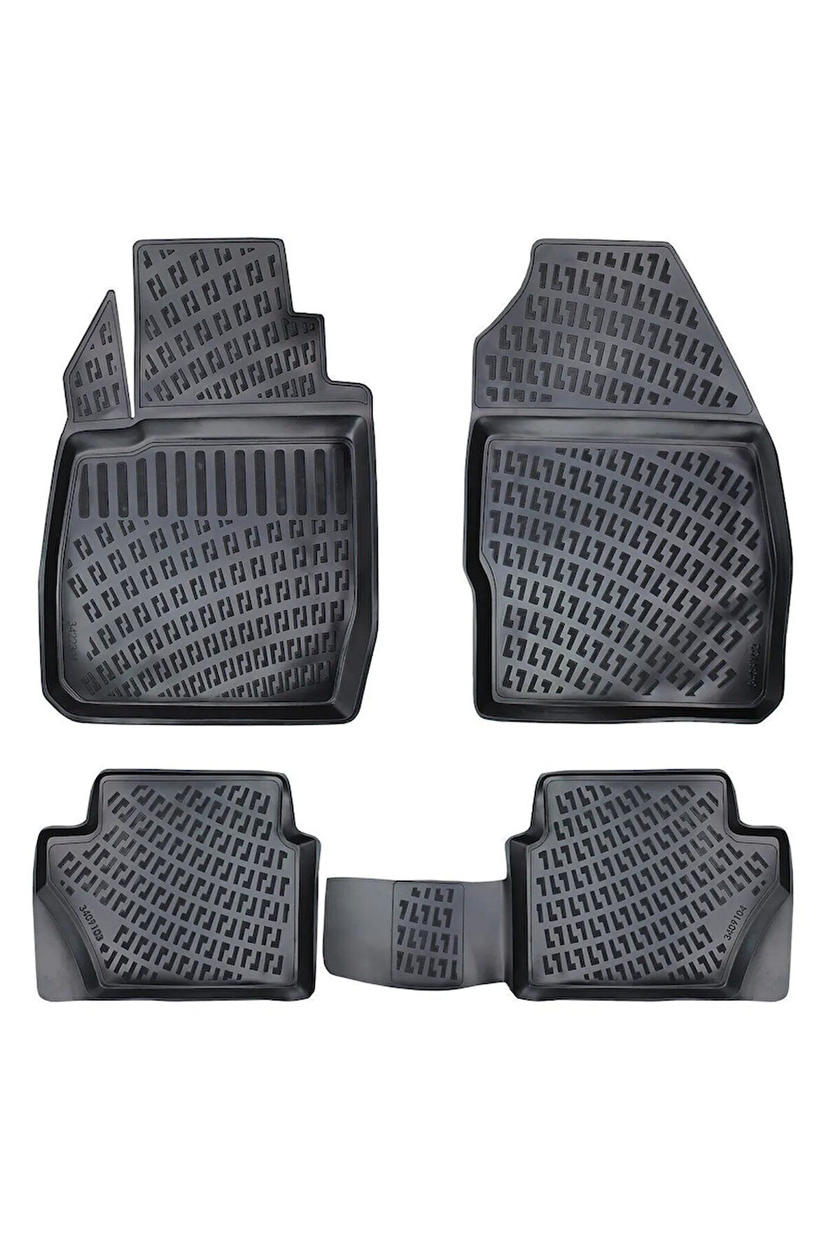 Ford Fiesta 2008 Araca Özel Tasarım 3D Havuzlu Paspas