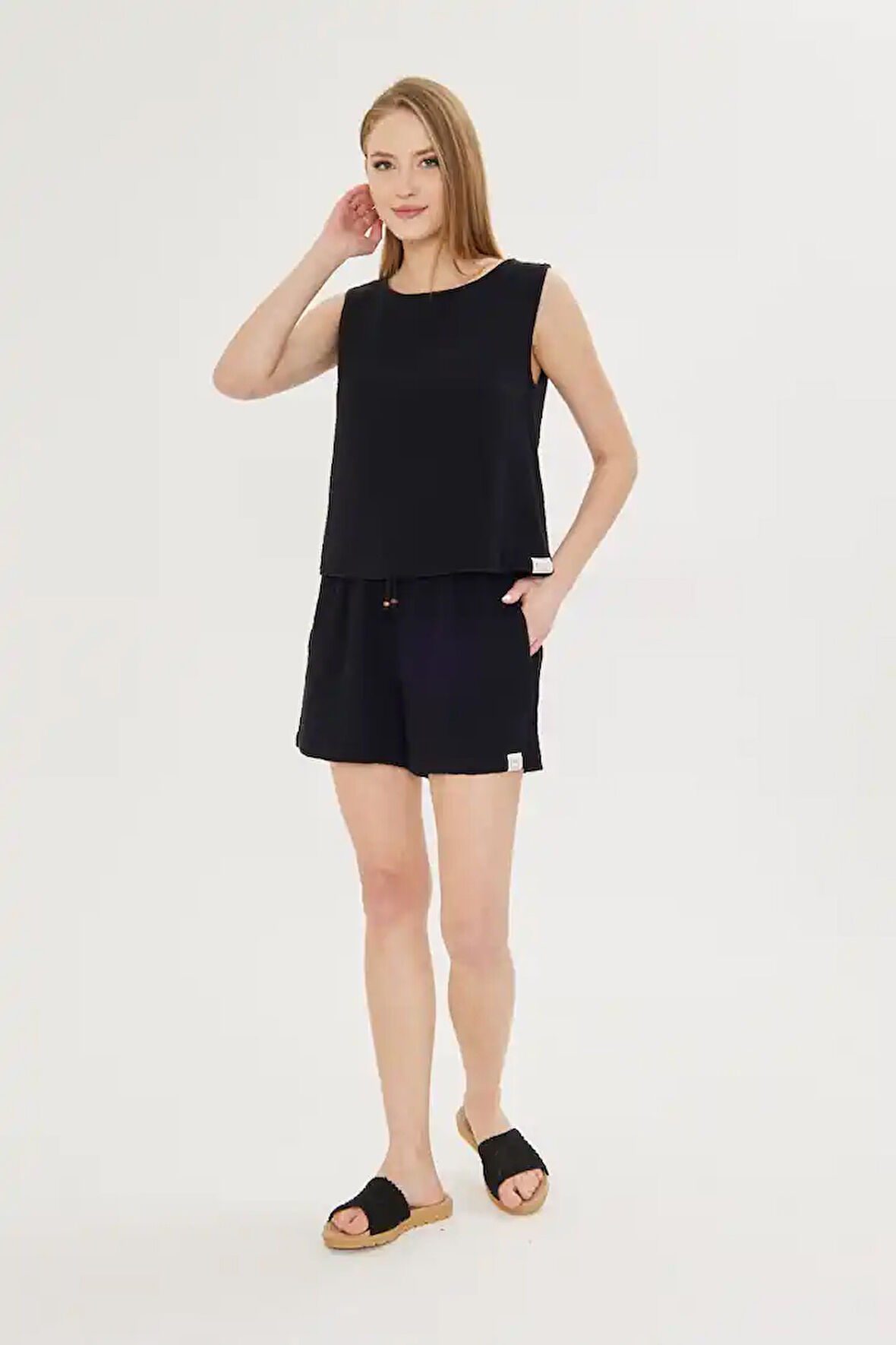 Sıfır Kol Müslin Bluz