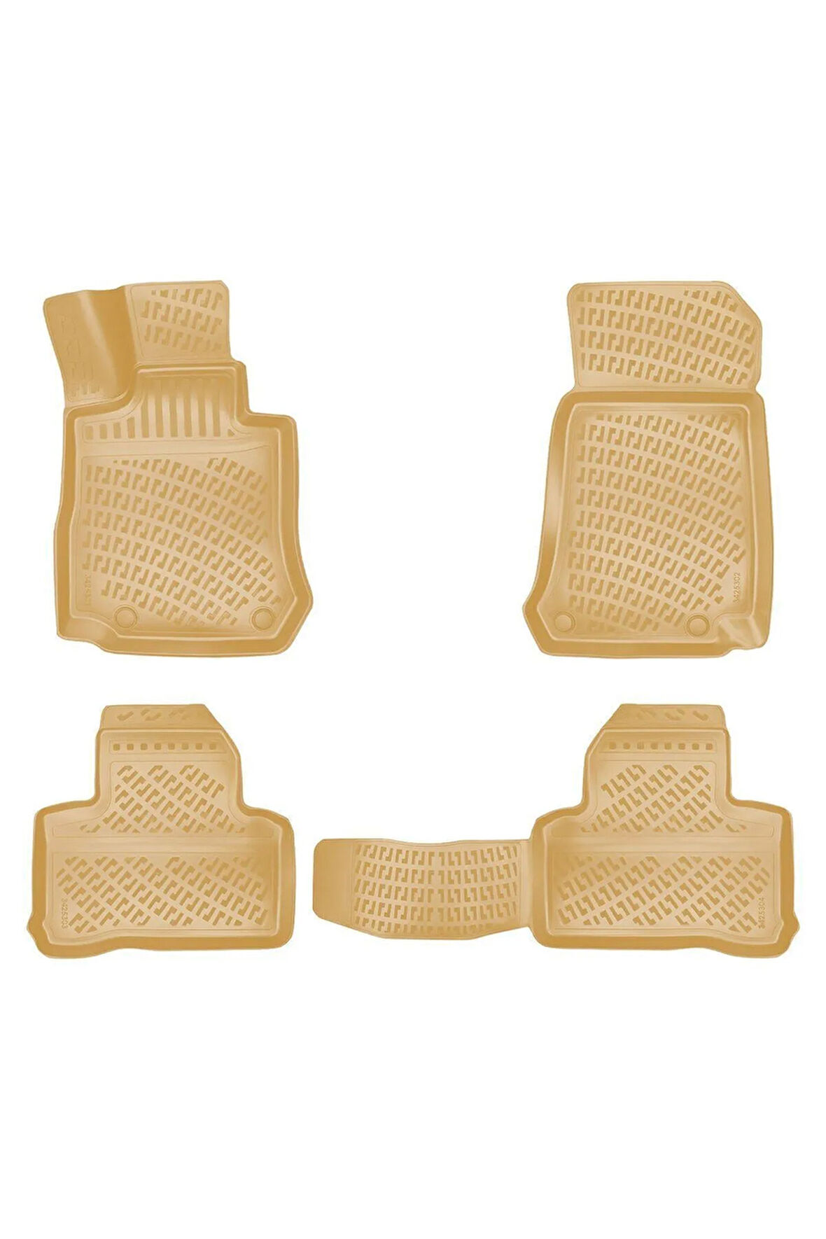 Mercedes GLC 2018 Araca Özel Tasarım 3D Havuzlu Bej Paspas