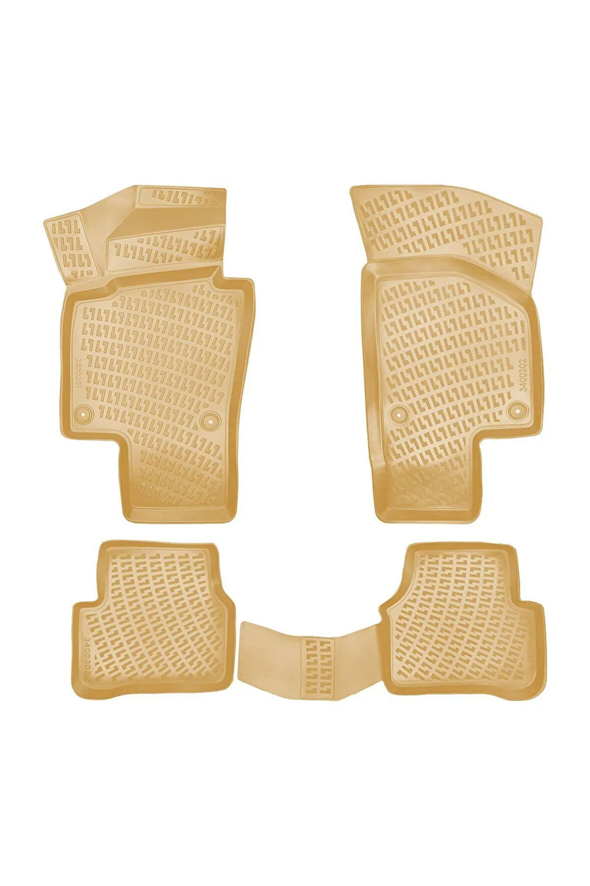 Volkswagen Passat B6 2006 Araca Özel Tasarım 3D Havuzlu Bej Paspas