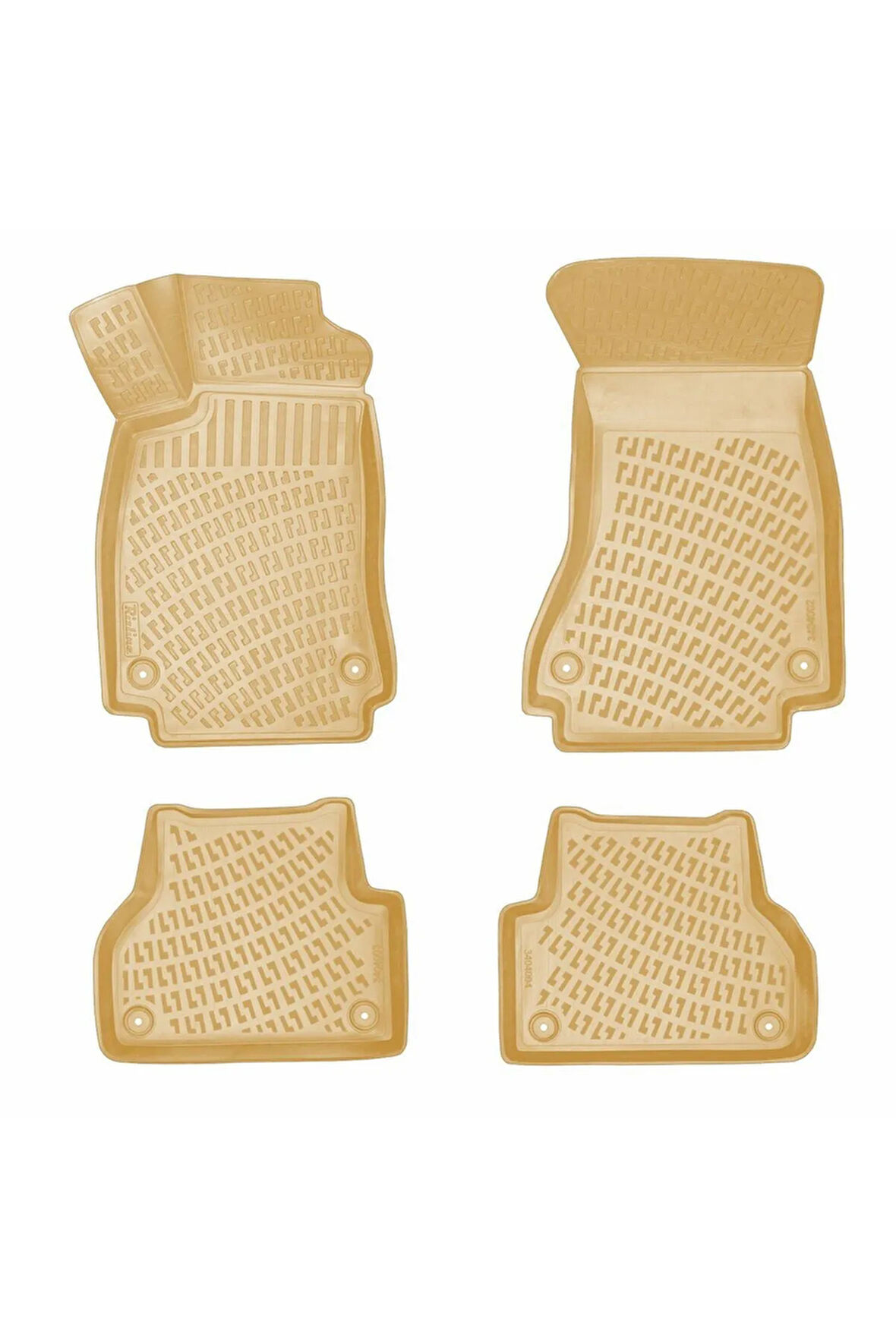 Audi A4 B9 2016 Araca Özel Tasarım 3D Havuzlu Bej Paspas