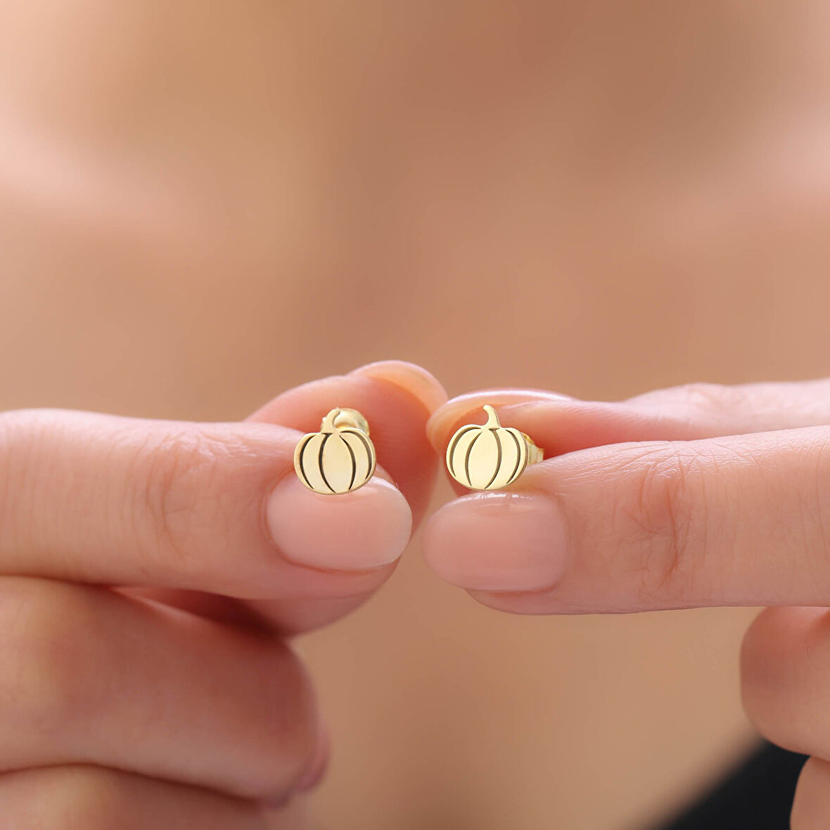 925 Ayar Gümüş Bal Kabağı Küpe