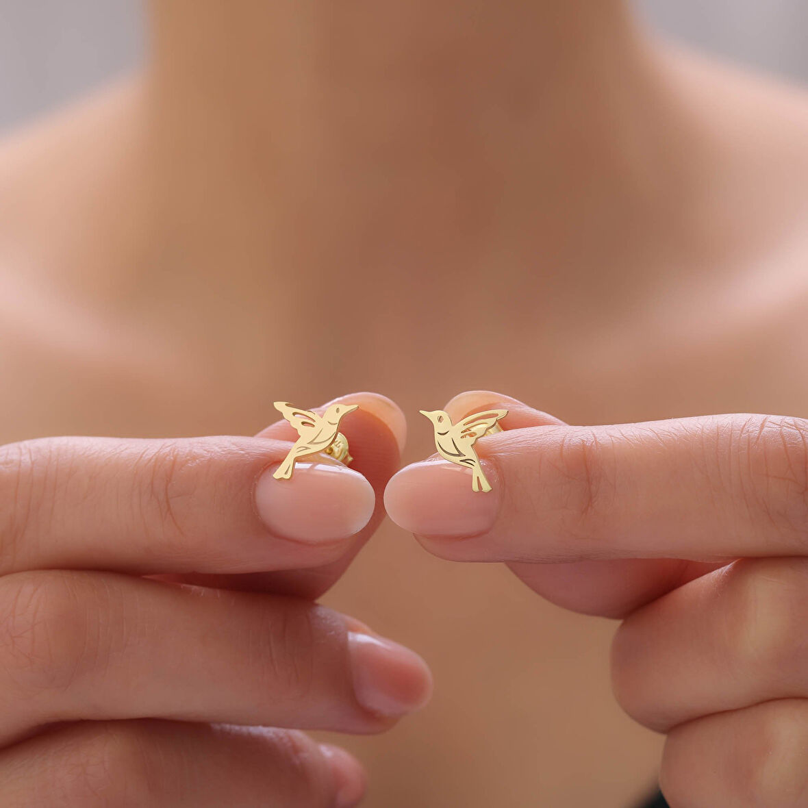 925 Ayar Gümüş Arı Kuşu Küpe