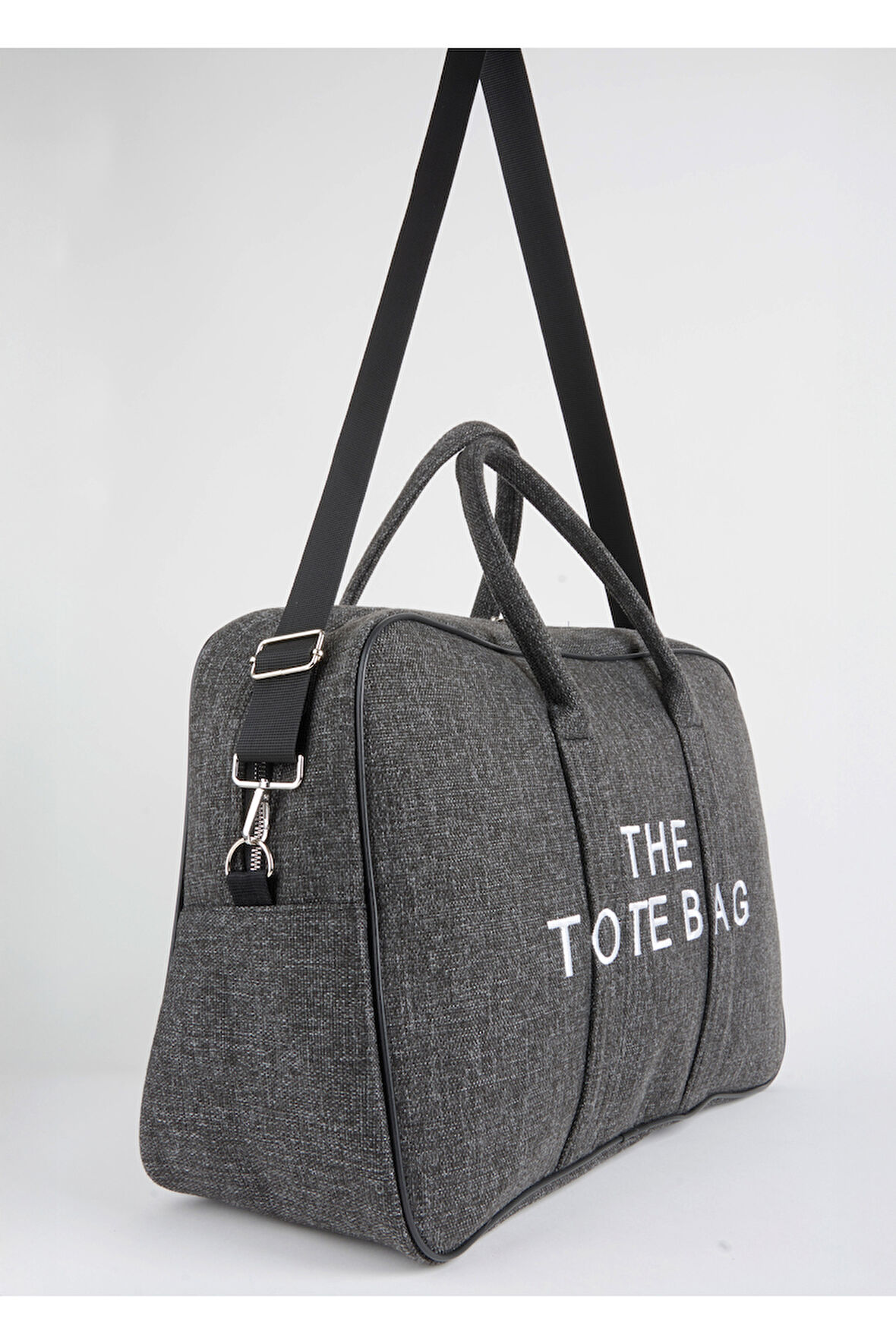 Unisex Siyah Okul İş Anne Bebek Büyük Boy Fermuar Kapama El Kol Ve Omuz Çantası