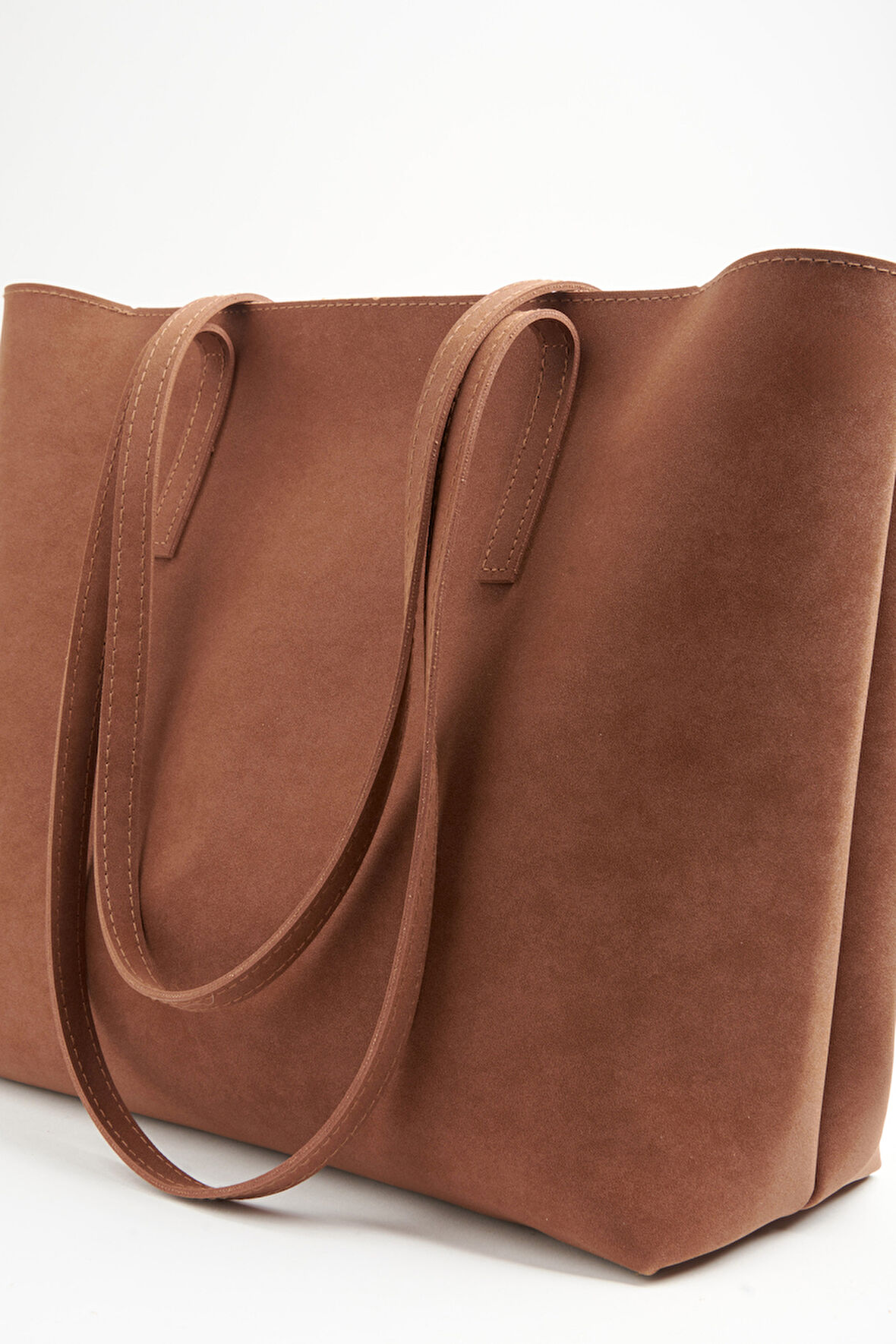 Kadın Açelya Taba Nubuk Büyük Boy Fermuar Kapama El Ve Kol Çantası