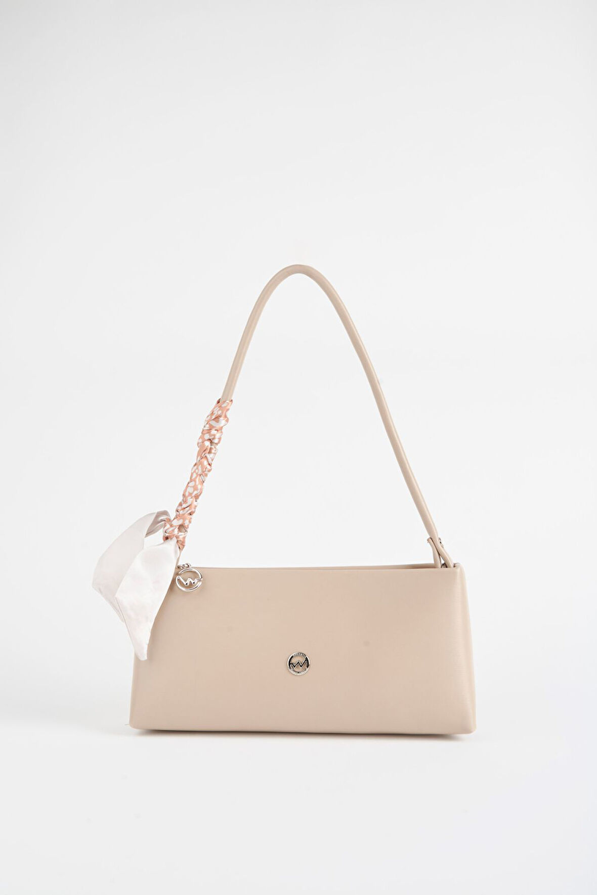 Kadın Zarif Vizon Fular Hediyeli Suni Deri Baget Fermuar Kapama El Ve Kol Çantası