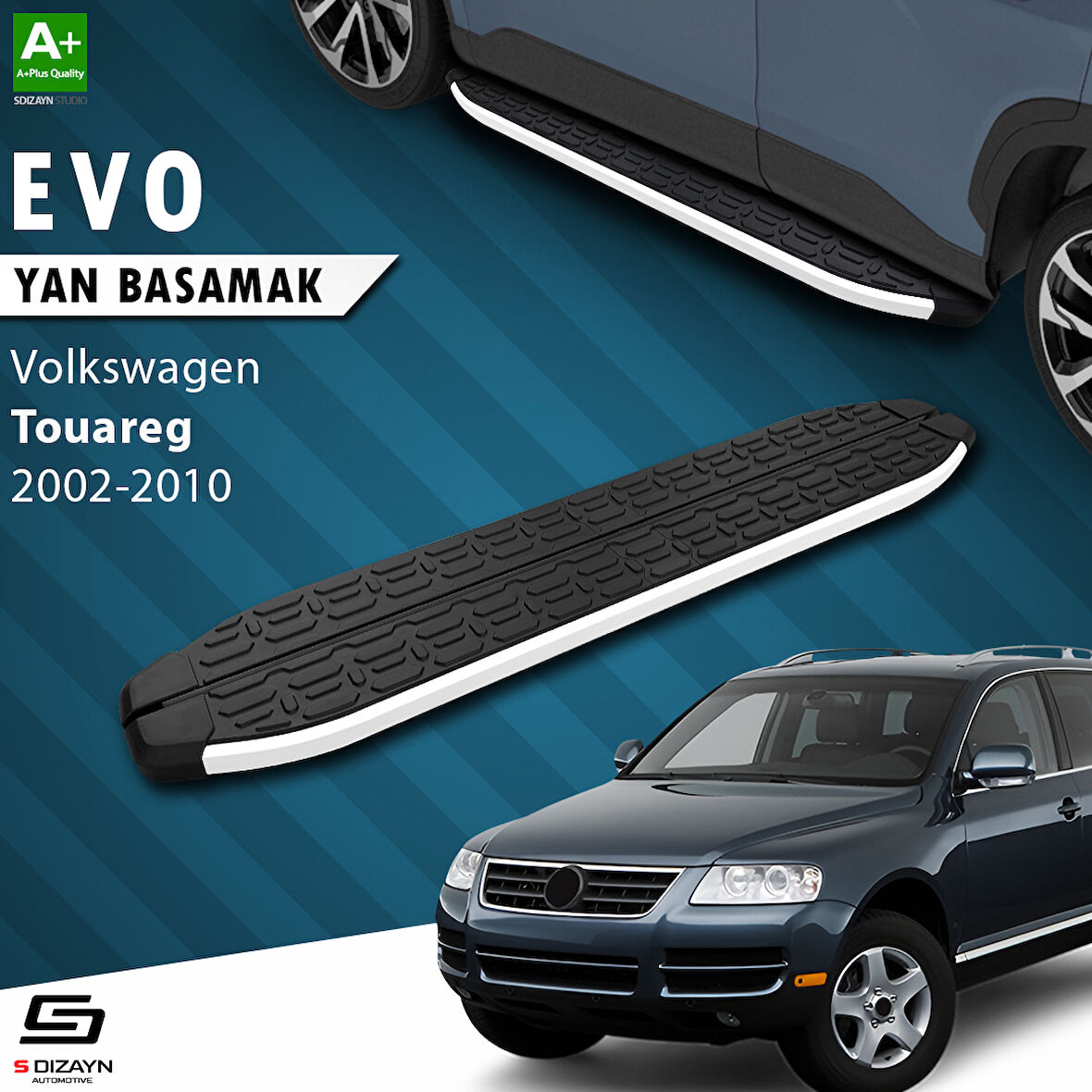 S-Dizayn VW Touareg Evo Aluminyum Yan Basamak 193 Cm 2002-2010 A+ Kalite