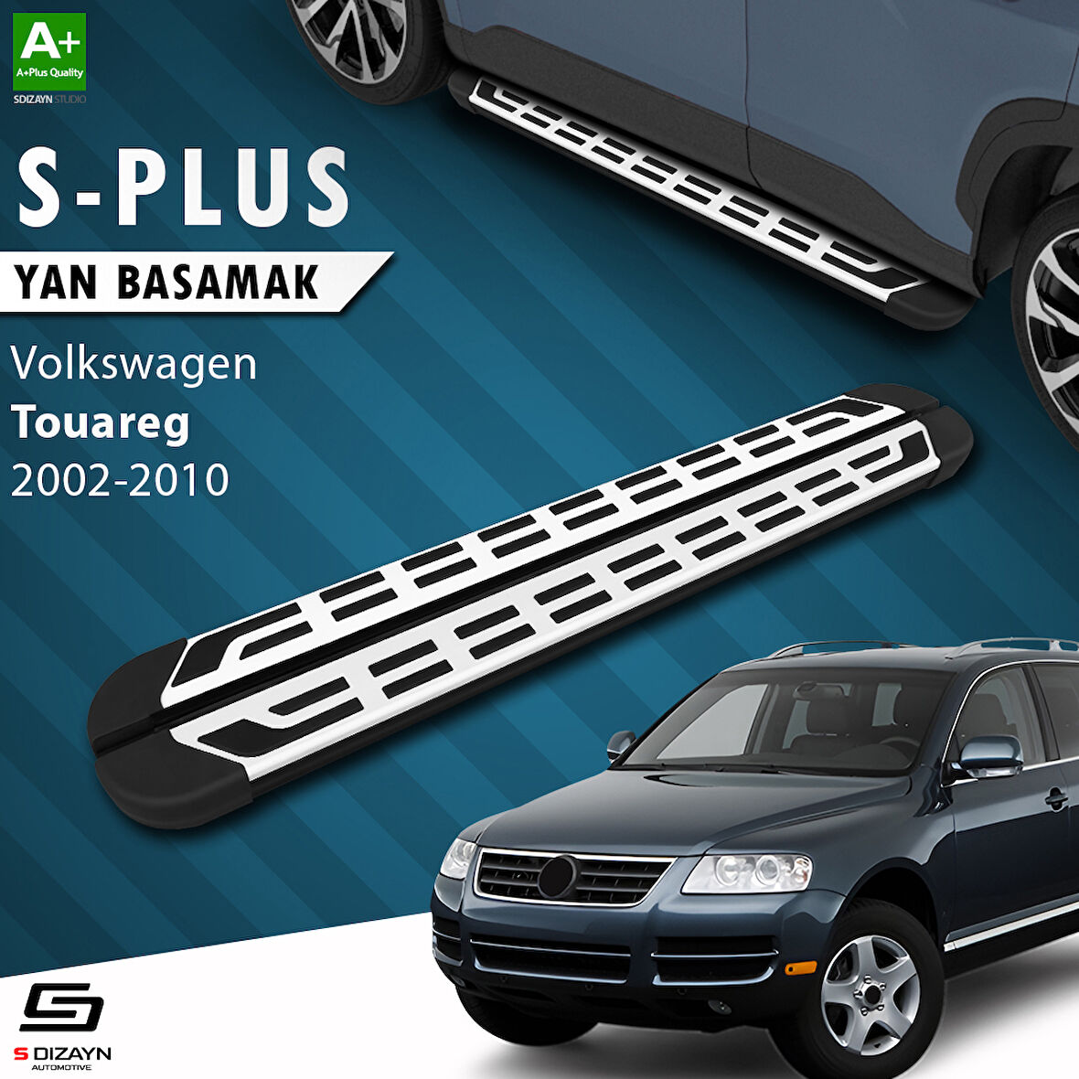 S-Dizayn VW Touareg S-Plus Gri Yan Basamak 193 Cm 2002-2010 A+ Kalite
