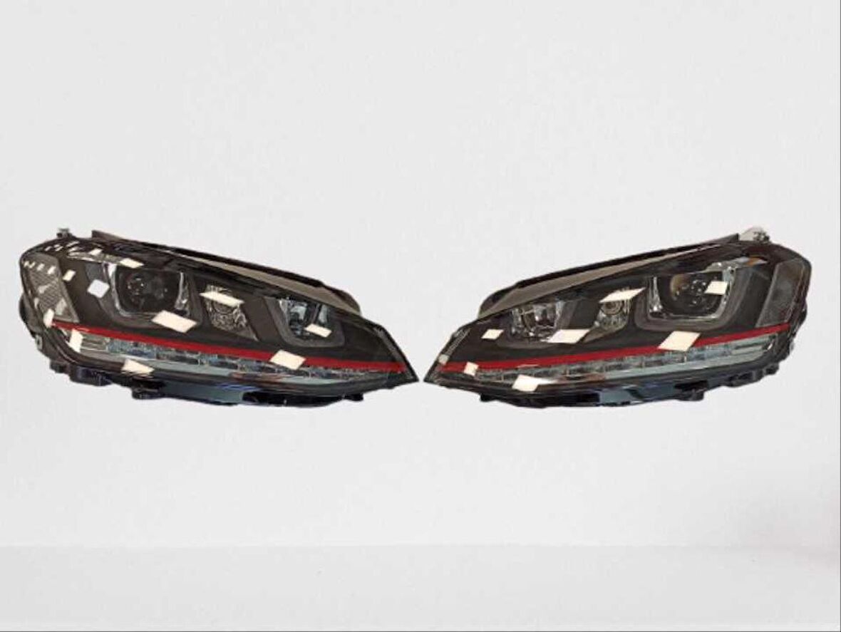GOLF 7 MK7 2012-2018 U LED FAR GTI KIRMIZI