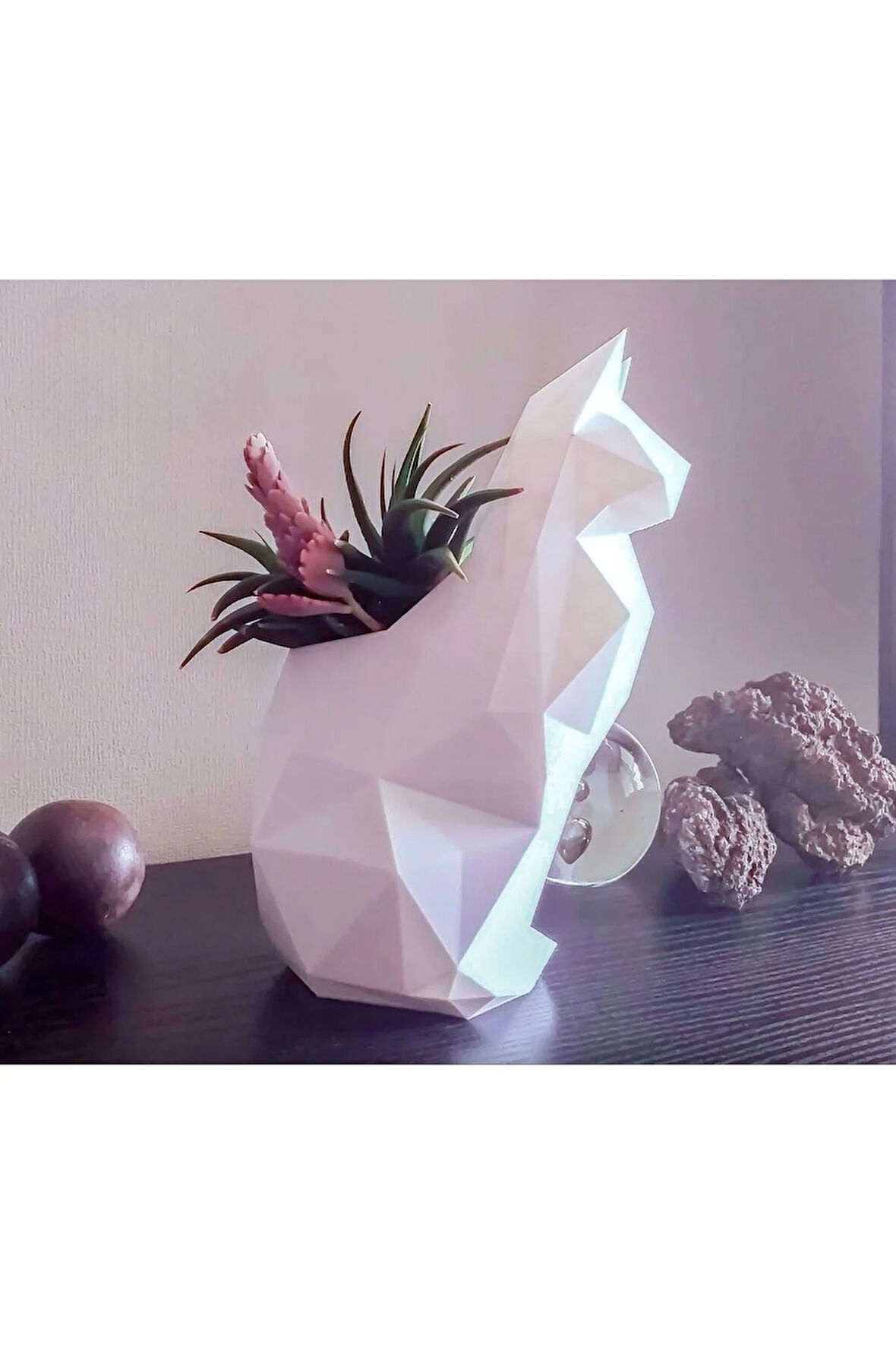 Şık Kedi Şeklinde Dekoratif Vazo - 18 cm (PLA Malzeme)3D Yazıcı Baskı