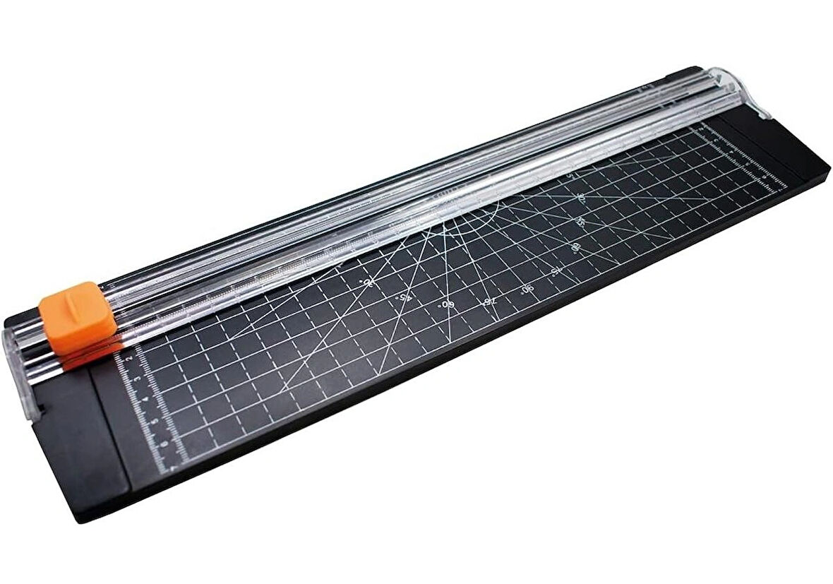 A4 Kağıt Kesici Kağıt Kesme Makinası Sürgülü Giyotin Hassas Makaslı Kesim Aracı Şeffaf Cetvelli