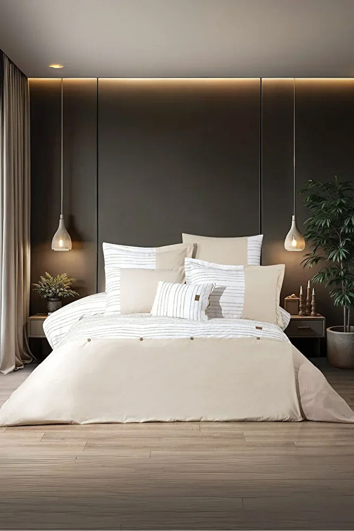 Veni Vidi 7 Parça Çift Kişilik Nevresim Takımı