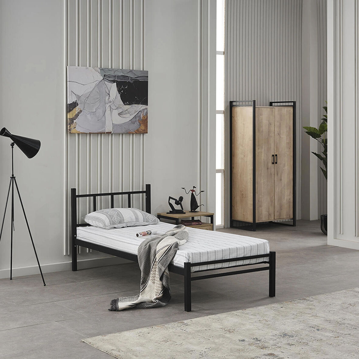 Ventus Tek Kişilik Metal Karyola 90x200