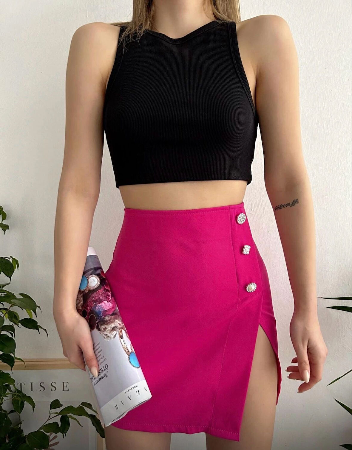 Üç taşlı mini etek