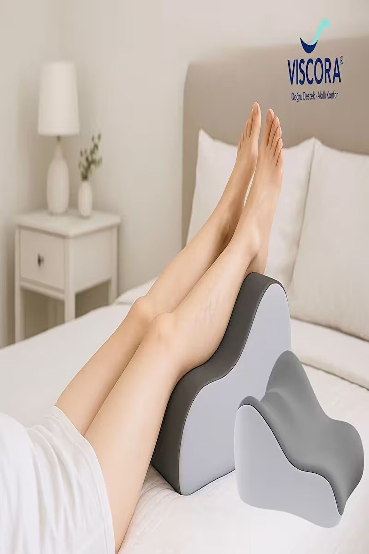 Ortopedik Destek Yastığı – Visco Bacak Yükseltici Minder, Ödem ve Dolaşım İçin