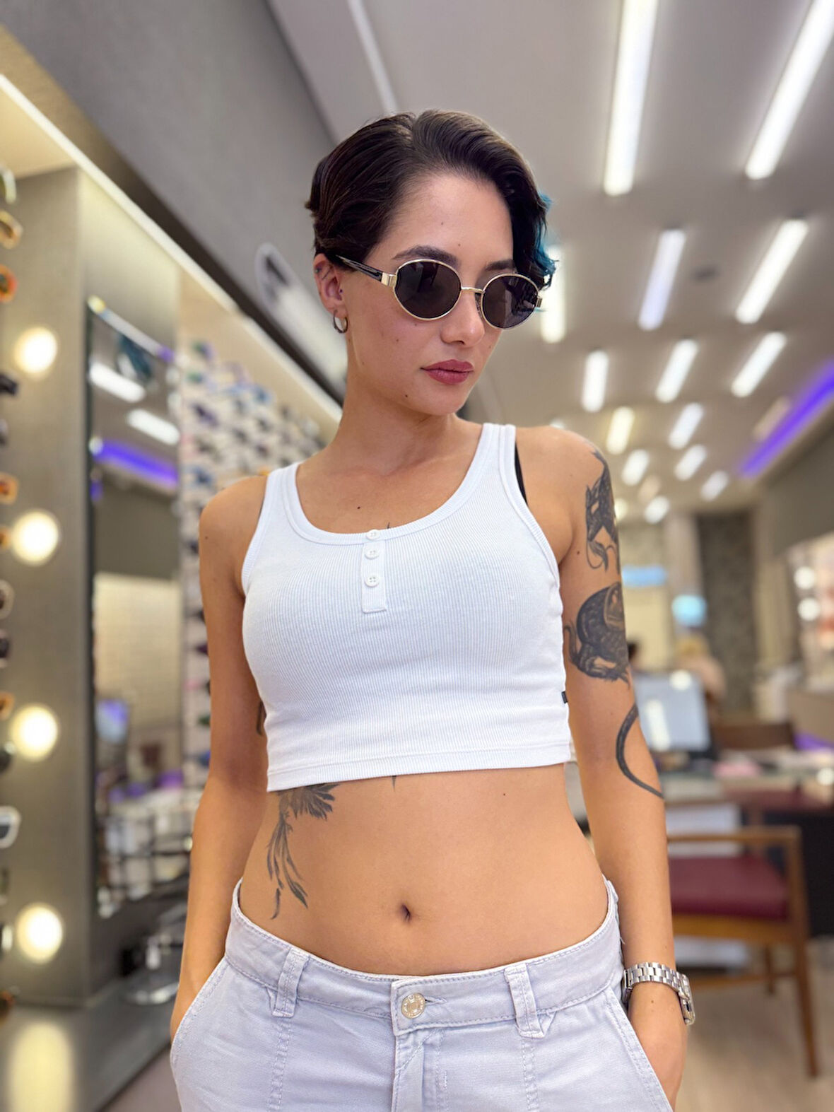 Via Silver/Füme 55 Olivier Philippe Polarize Güneş Gözlüğü