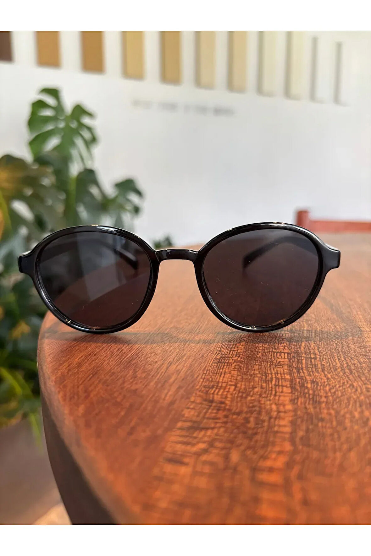 Vinks Oval Siyah Yuvarlak Güneş Gözlüğü Unisex