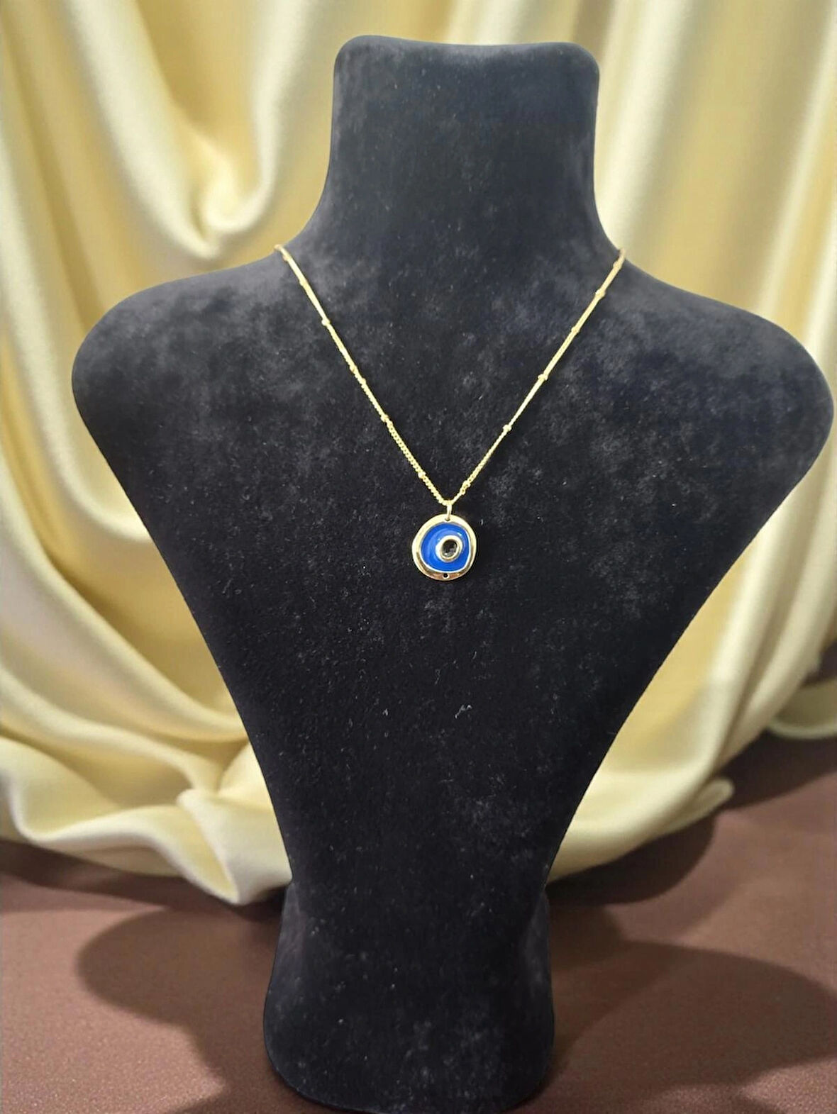 VividCharm Paslanmaz Çelik Nazar Boncuğu Kolye