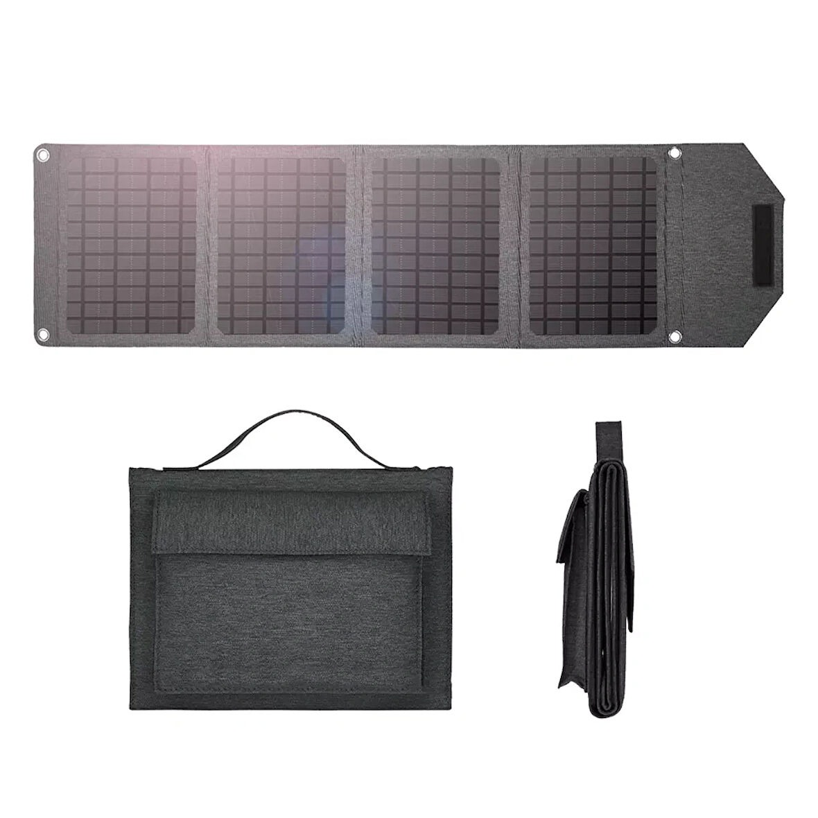 EcoCrystal 24W 4 Yapraklı Katlanabilir Güneş Paneli (Solar Panel)