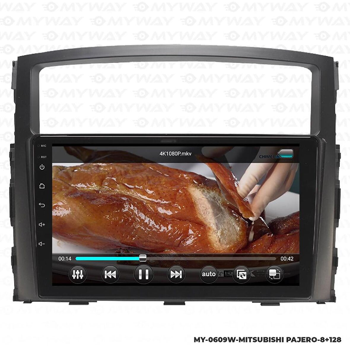 Araç Multimedya Mitsubishi Pajero Android 12 Carplay 4Gb Ram + 64Gb Hdd Navigasyon Ekran MYW