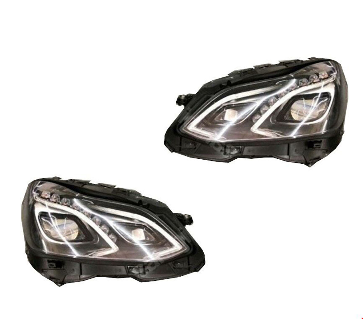 Mercedes E Serisi W212 2009 ve Sonrası Uyumlu Ön Far Takımı (Yeni Modele Dönüşüm)