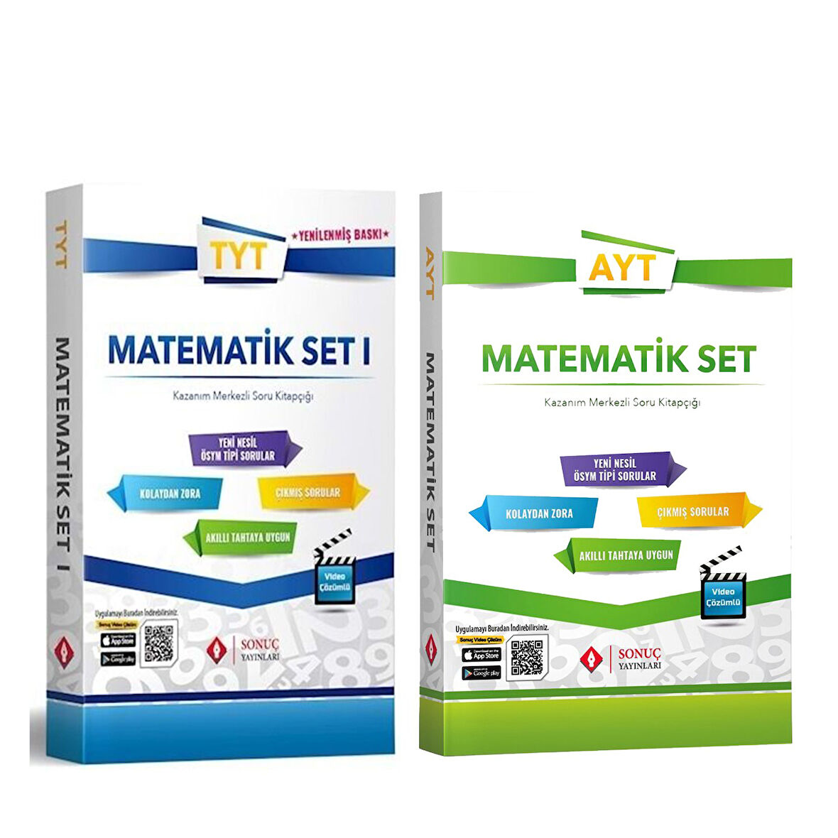 Sonuç Yayınları TYT Matematik Modüler Set 1 ve AYT Matematik Kazanım Merkezli Seti 2 Kitap