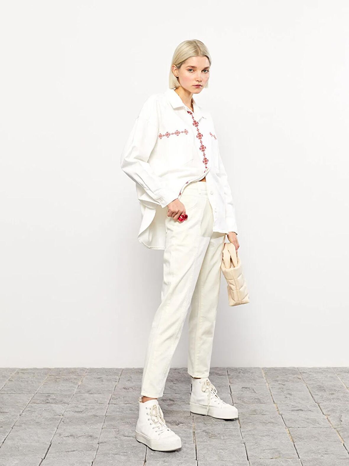 Standart Fit Düz Gabardin Kadın Pantolon