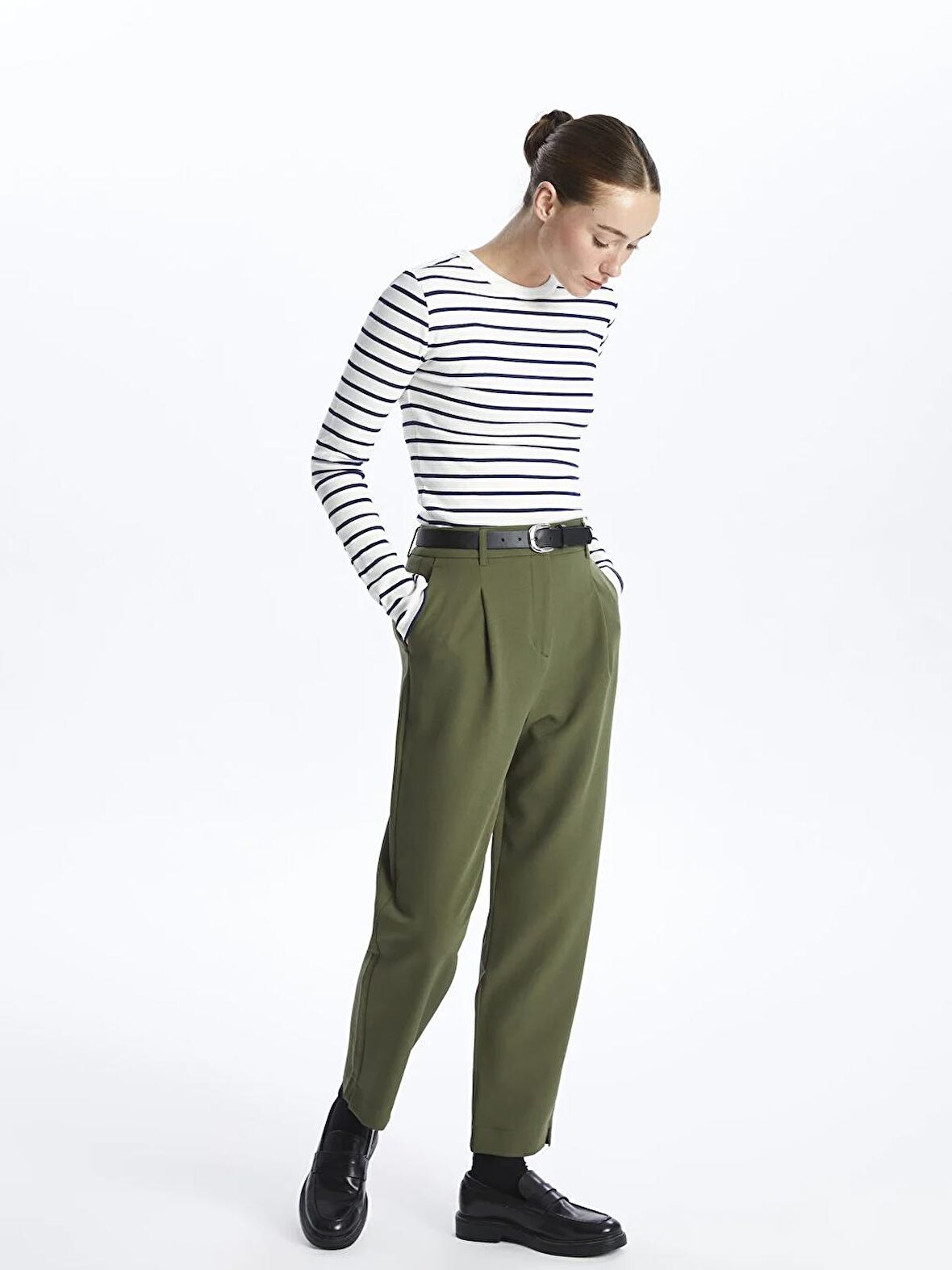 Kadın Standart Fit Düz Pantolon