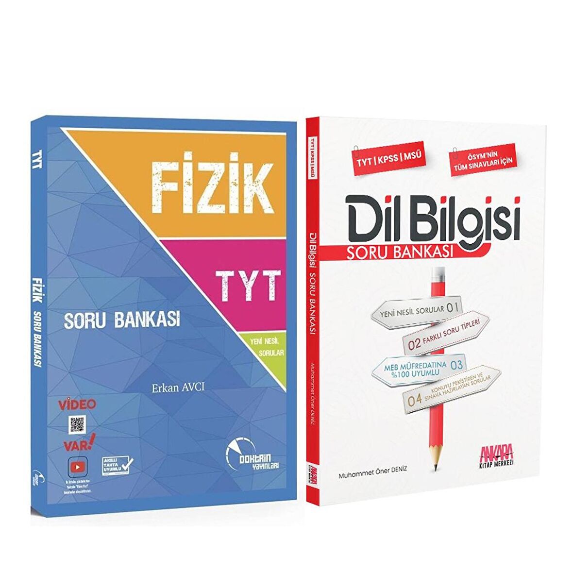 Doktrin TYT Fizik ve AKM Dil Bilgisi Soru Bankası Seti 2 Kitap