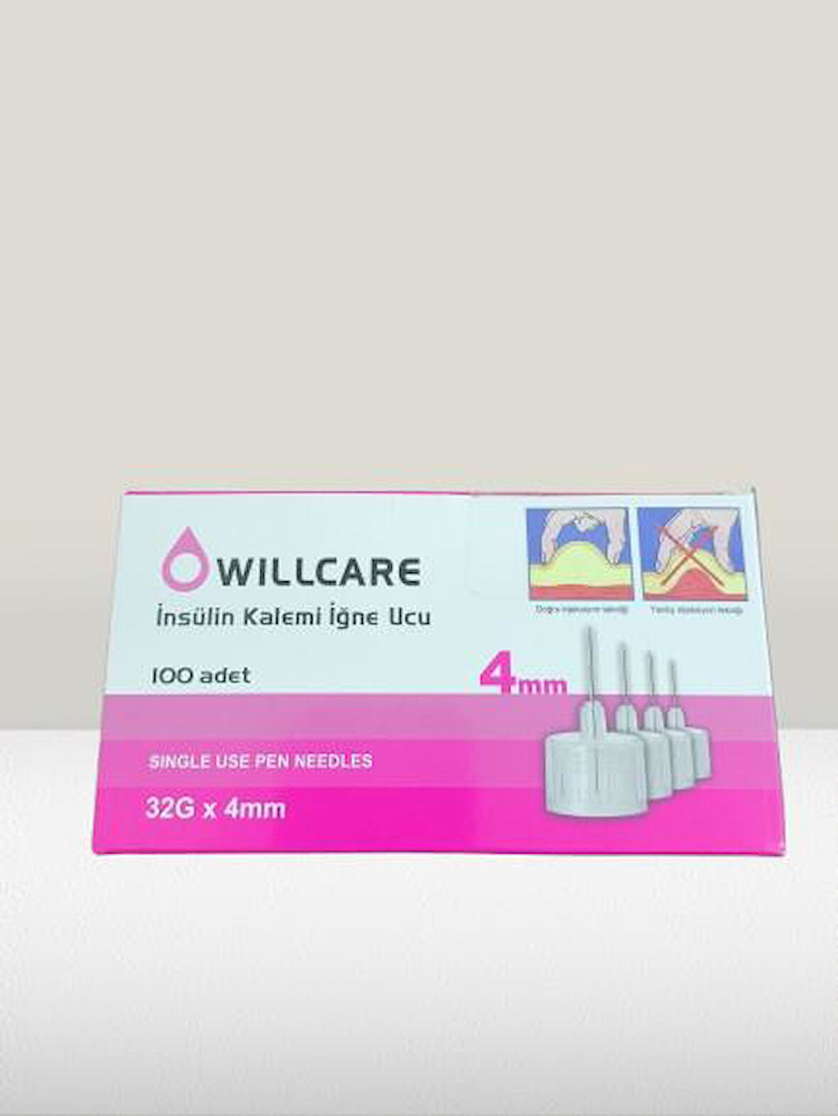 Wellcare İğne Ucu 4 Mm (32g) 100 Adet