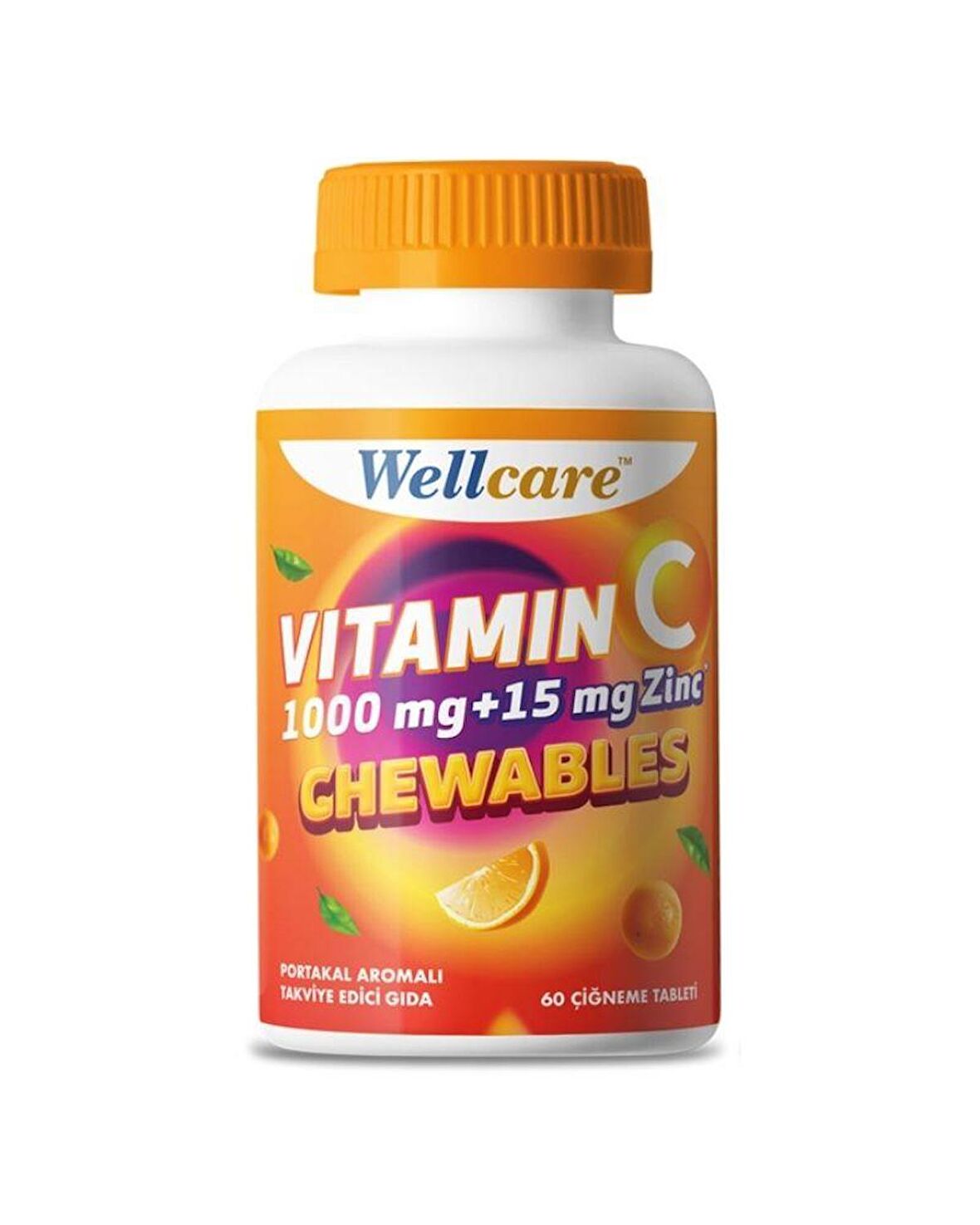 Wellcare Vitamin C & Çinko 60 Çiğneme Tableti