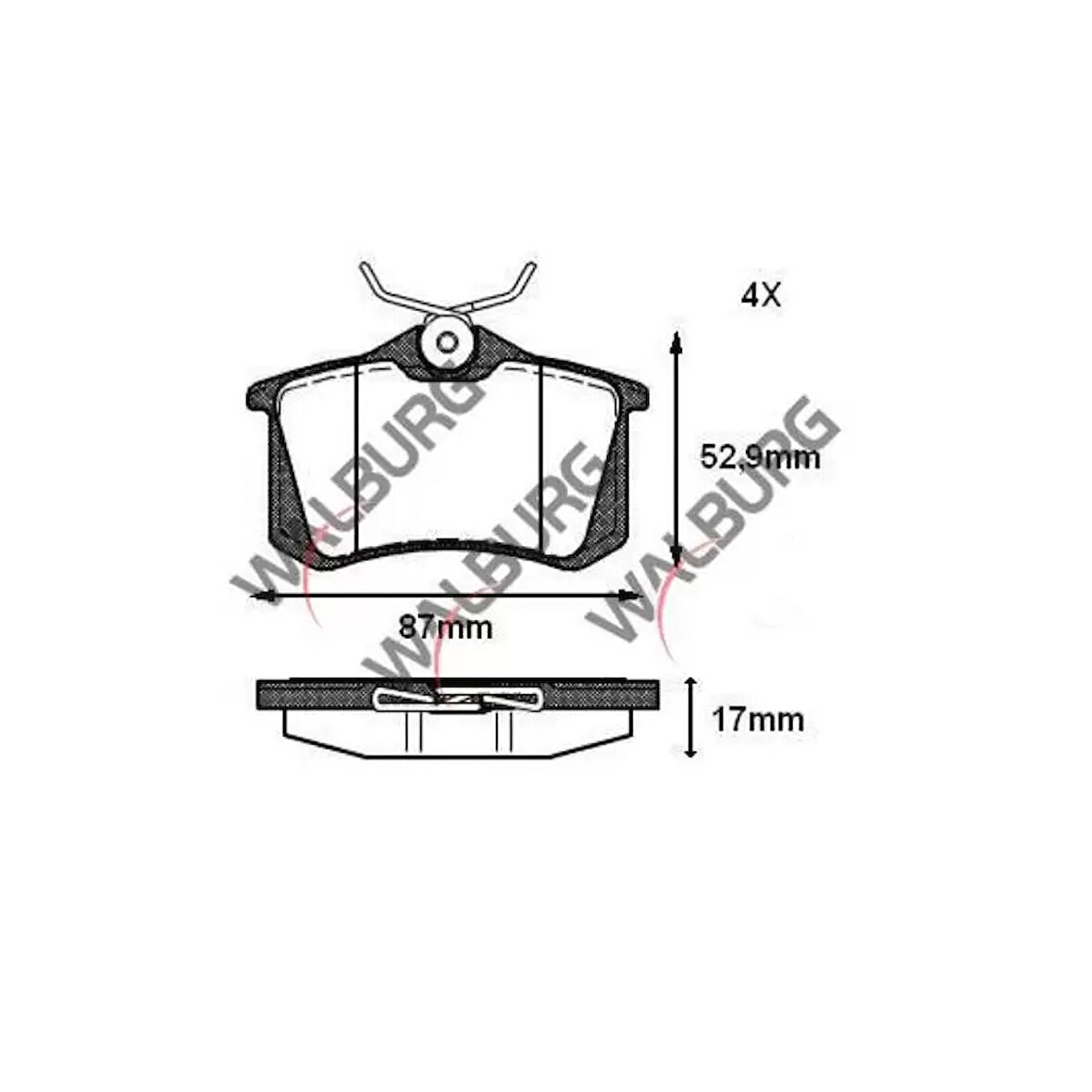 FREN BALATA ARKA GOLF IV 1J0698451.WAL