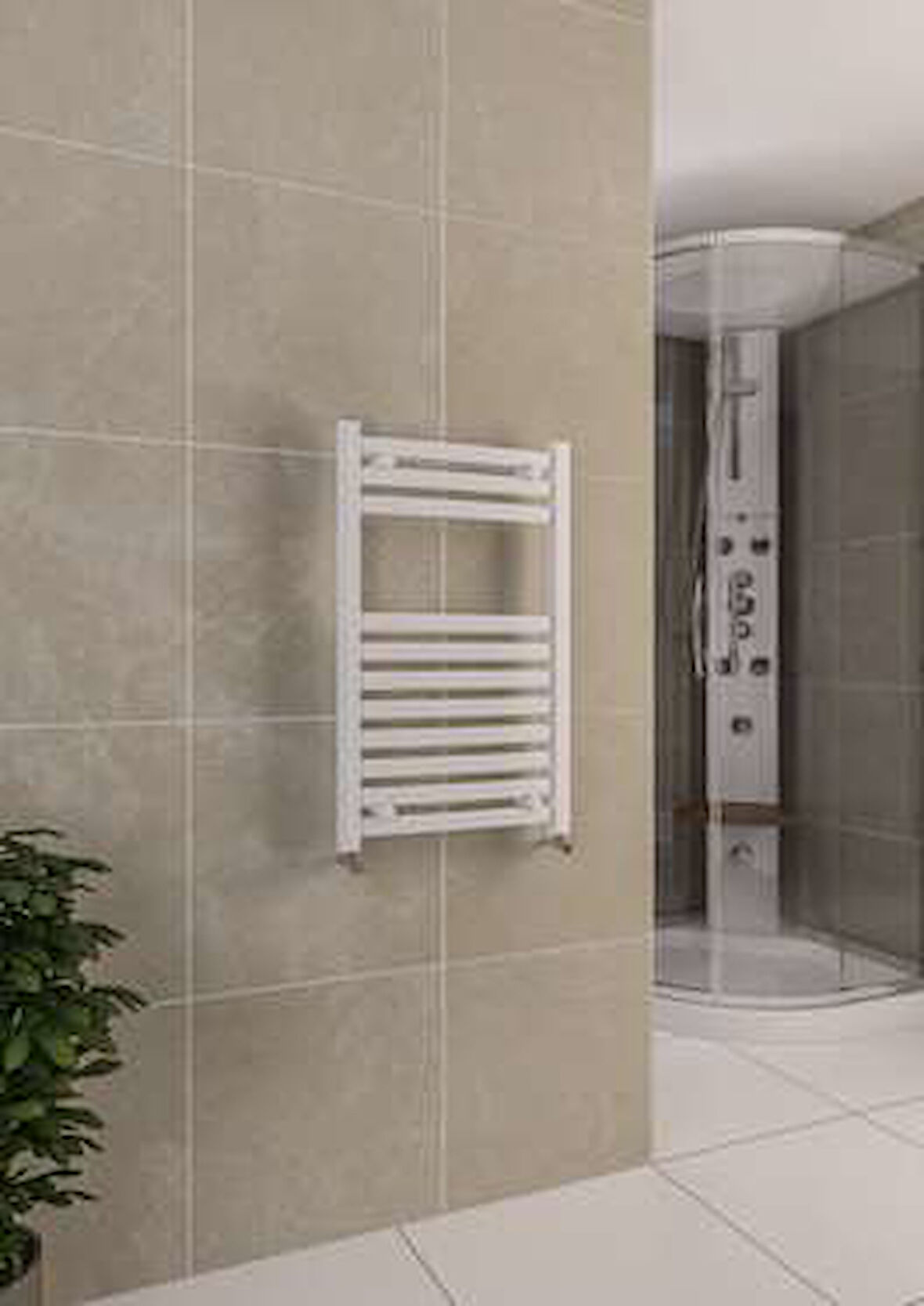 Warma Lixa Çelik Dizayn Boyalı Havlupan 500x800 Beyaz (RAL 9016 Gloss 80)