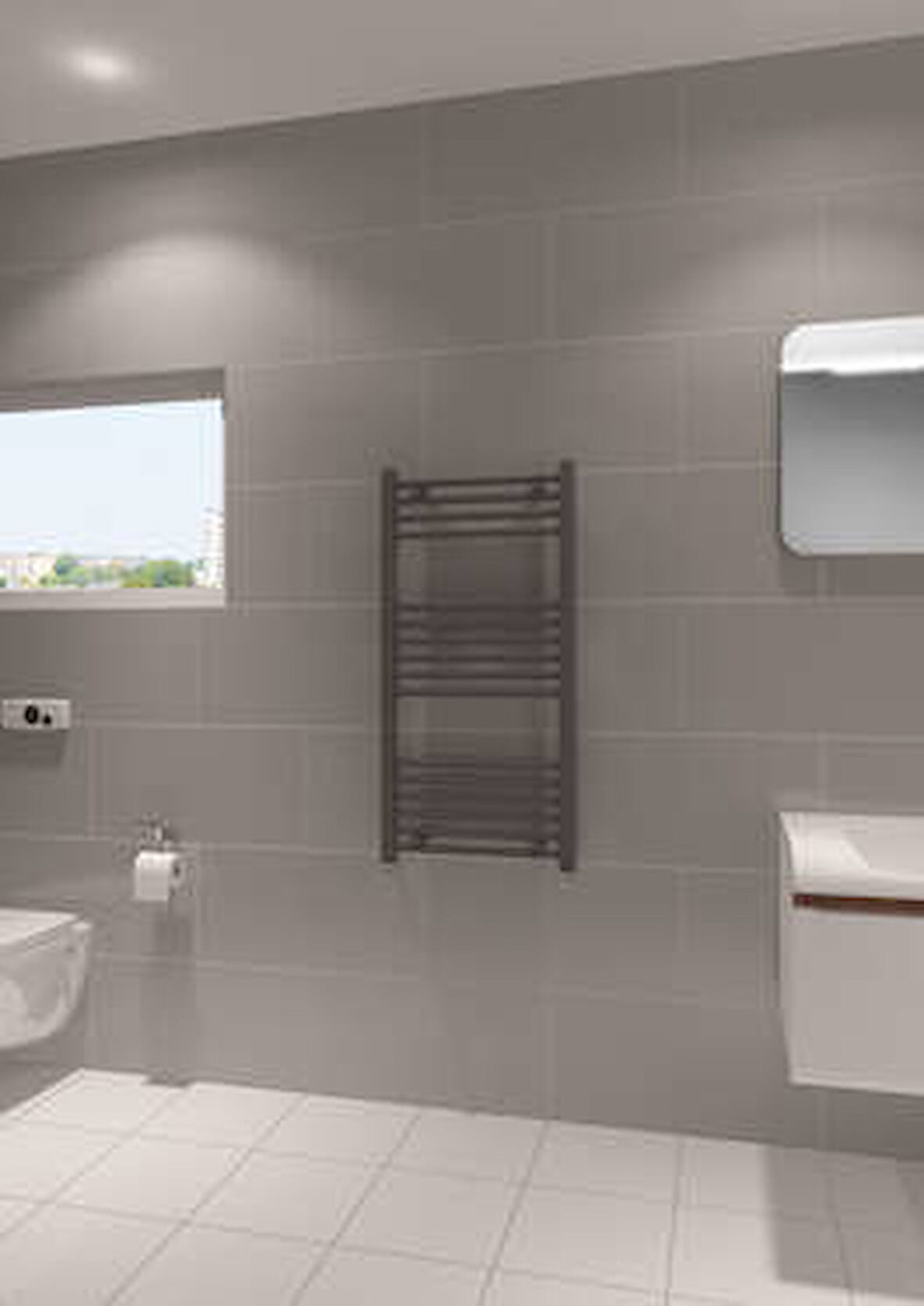 Warma Fina Çelik Boyalı Havlupan 500x1000 Beyaz (RAL 9016 Gloss 80)