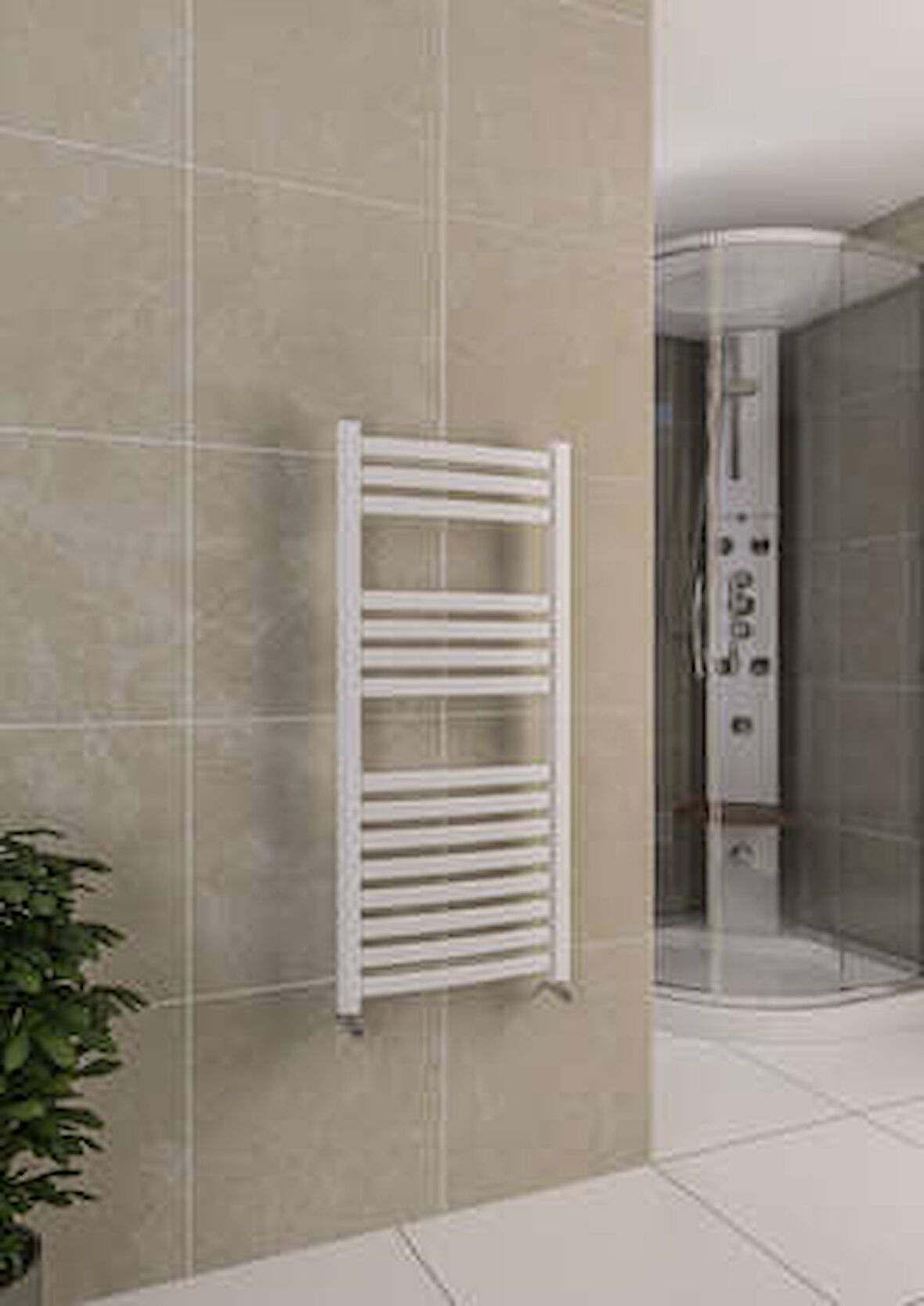 Warma Lixa Çelik Dizayn Boyalı Havlupan 500x1100 Beyaz (RAL 9016 Gloss 80)