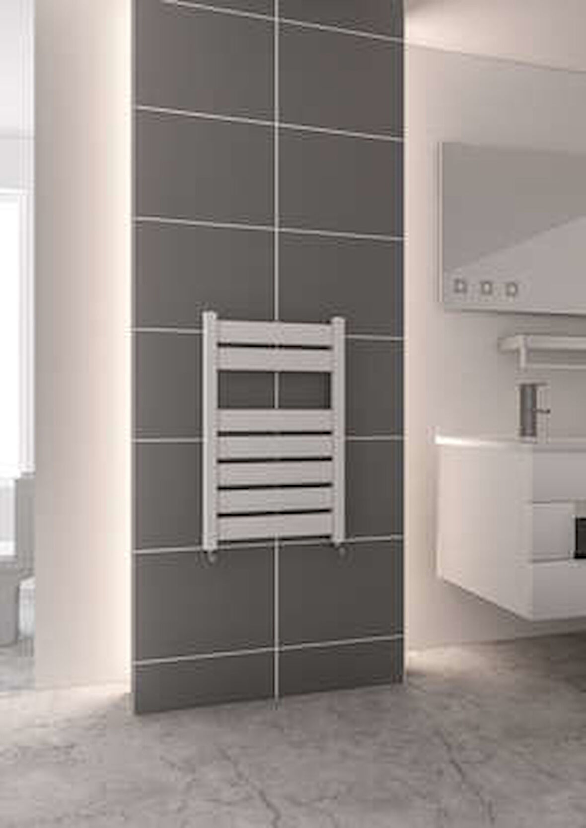 Warma Norina Çelik Dizayn Boyalı Havlupan 500x800 Pütürlü Beyaz (RAL 9016)