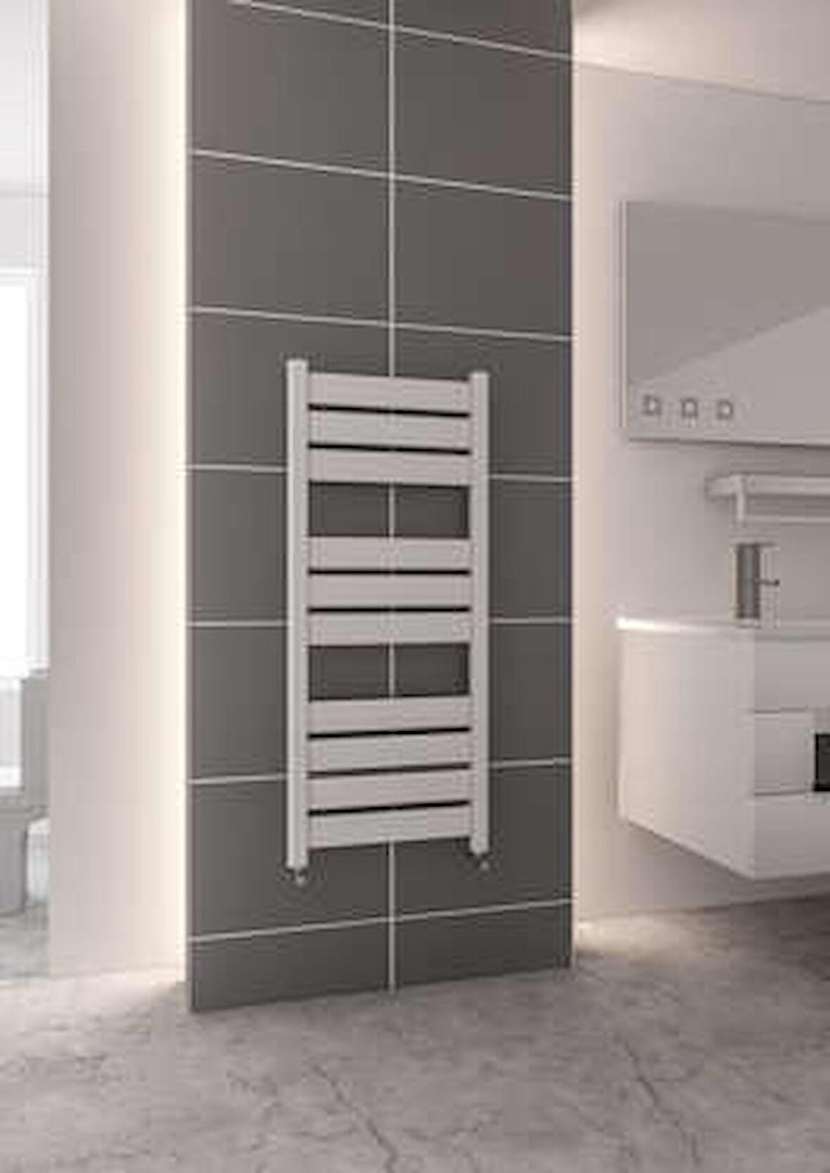 Warma Norina Çelik Dizayn Boyalı Havlupan 500x1200 Beyaz (RAL 9016 Gloss 80)