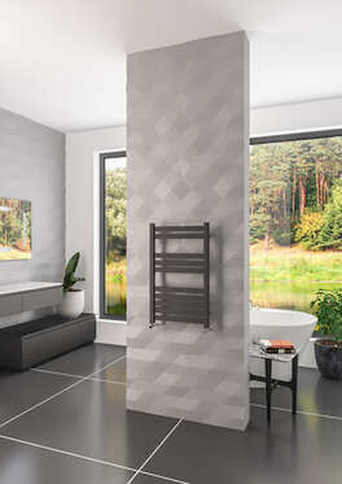 Warma Urla Çelik Dizayn Boyalı Havlupan 600x800 Pütürlü Beyaz (RAL 9016)