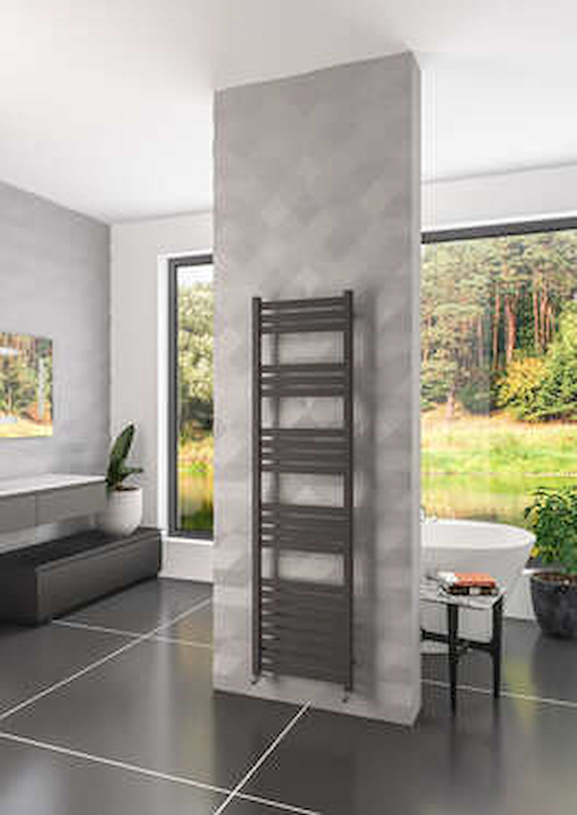 Warma Urla Çelik Dizayn Boyalı Havlupan 600x1800 Beyaz (RAL 9016 Gloss 80)