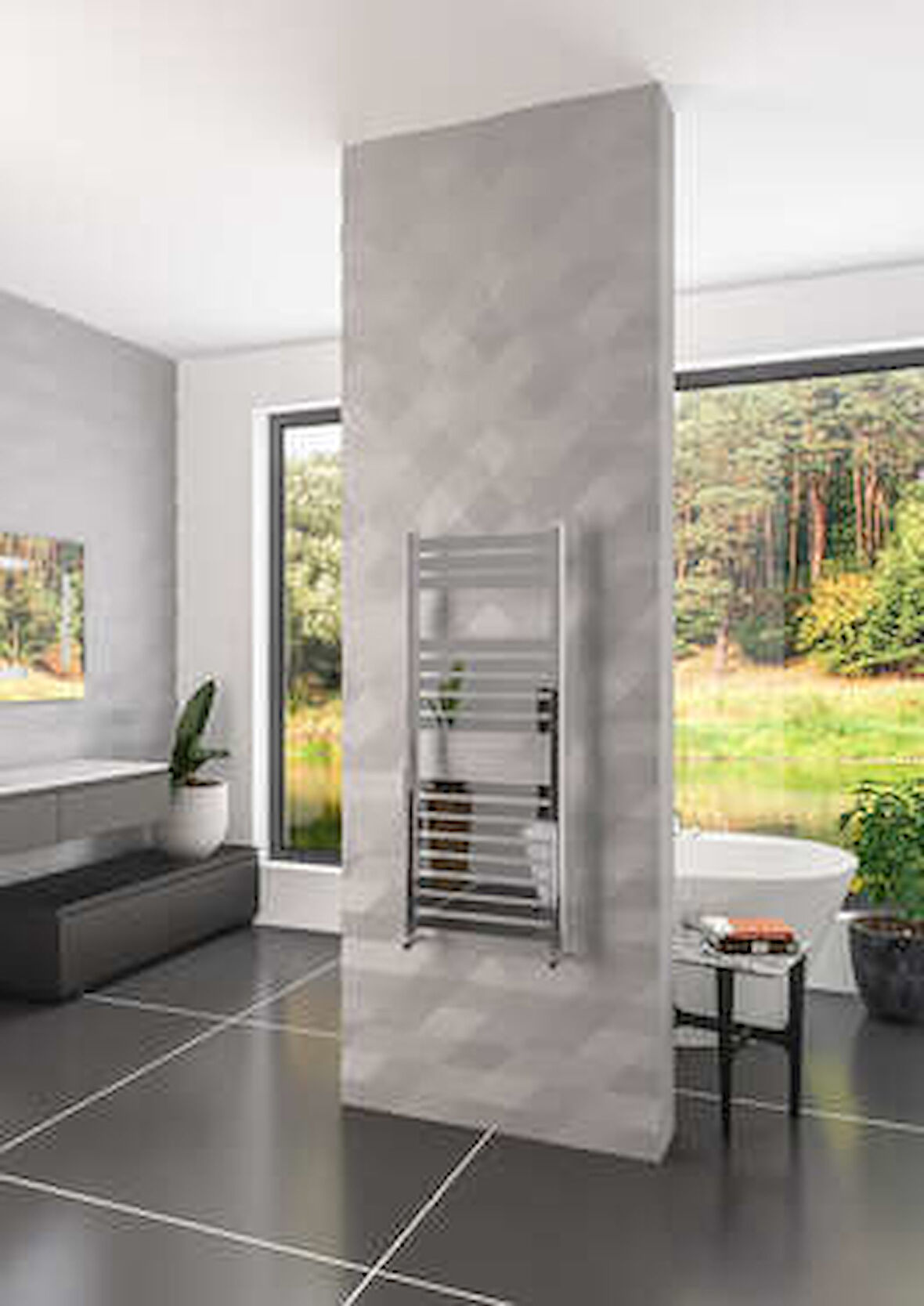 Warma Urla Çelik Dizayn Krom Havlupan 600x1200 Krom