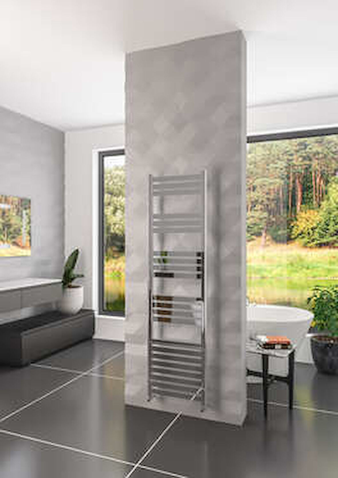 Warma Urla Çelik Dizayn Krom Havlupan 500x1800 Krom