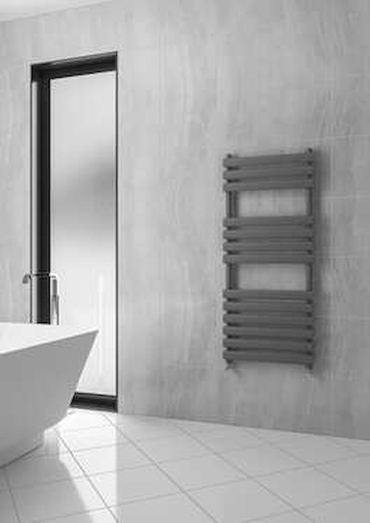 Warma Nuevita Çelik Dizayn Boyalı Havlupan 600x1200 Beyaz (RAL 9016 Gloss 80)