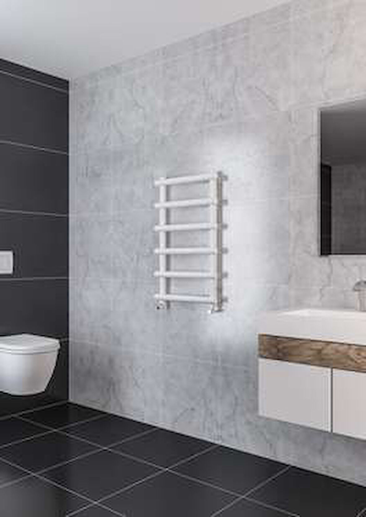 Warma Chios Çelik Dizayn Boyalı Havlupan 600x850 Pütürlü Beyaz (RAL 9016)